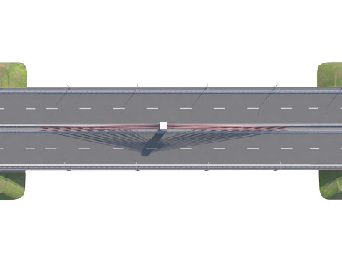 Bridge span suspension structure construction kit 3D Model