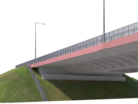 Bridge span suspension structure construction kit 3D Model