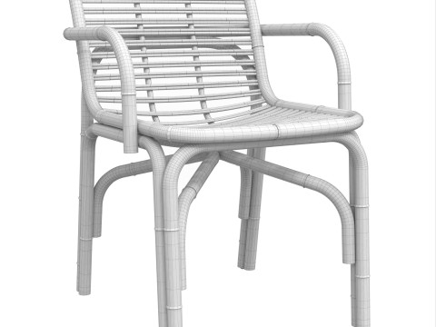 Black Peak armchair INDOOR rattan Cane-line 3D Druckmodell