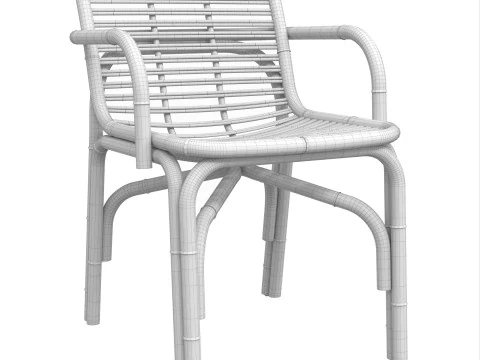 Poltrona Black Peak INDOOR rattan Cane-line Modello di stampa 3D