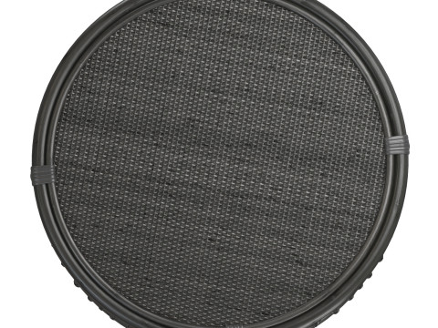 Black Bamboo Round table with rattan tabletop Modelo de impresión 3D