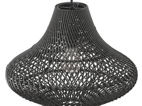 Pasadena Rattan Ceiling Tulip Skirt Black Lamp 3D Baskı Modeli