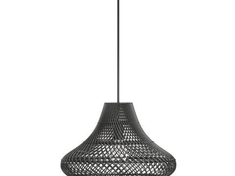Pasadena Rattan Ceiling Tulip Skirt Black Lamp 3D Baskı Modeli