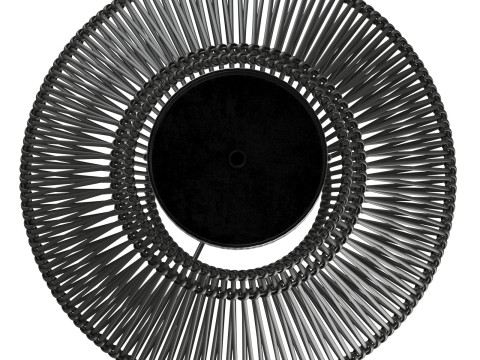 Neher Black Rattan Semi Flush Mount Modèles 3D en vedette