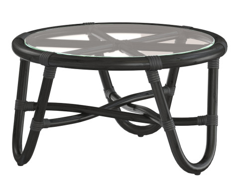 Round rattan table with curved legs 3D 프린트 모델