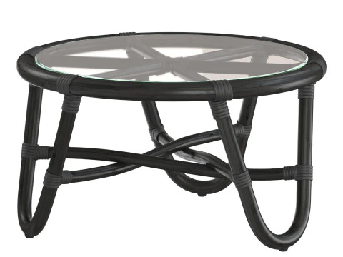 Tavolo rotondo in rattan con gambe curve Modello di stampa 3D