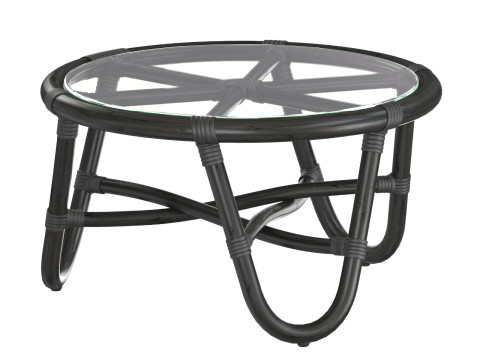 Round rattan table with curved legs 3D 프린트 모델