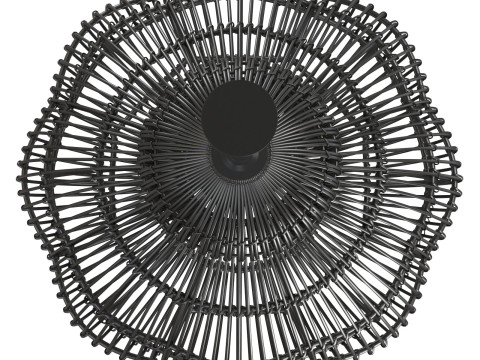 Aurelia Black Pendant Lamp In Rattan 3D Print Model