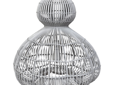 Aurelia Black Pendant Lamp In Rattan 3D Print Model