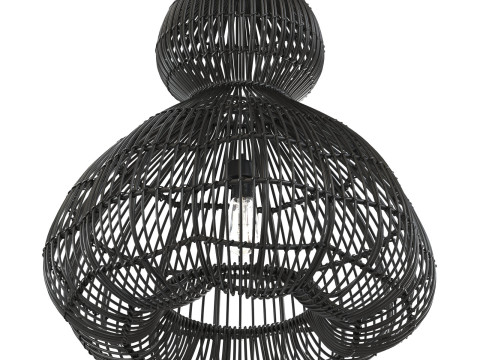 Aurelia Black Pendant Lamp In Rattan 3D Print Model