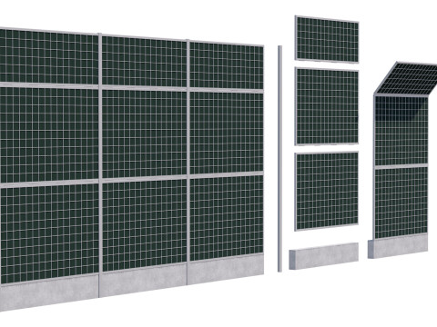 Road car Acoustic noise absorbing fence barrier 3D Baskı Modeli