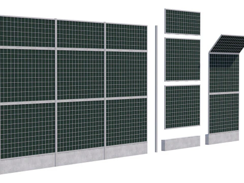 Automobile stradale Barriera di recinzione acustica fonoassorbente Modello di stampa 3D