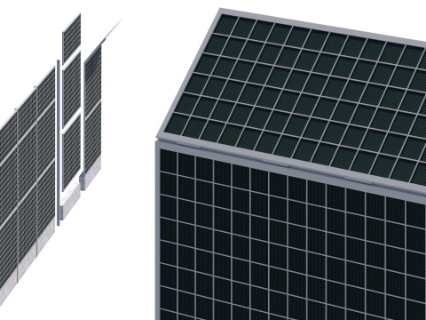 Road car Acoustic noise absorbing fence barrier 3D Baskı Modeli