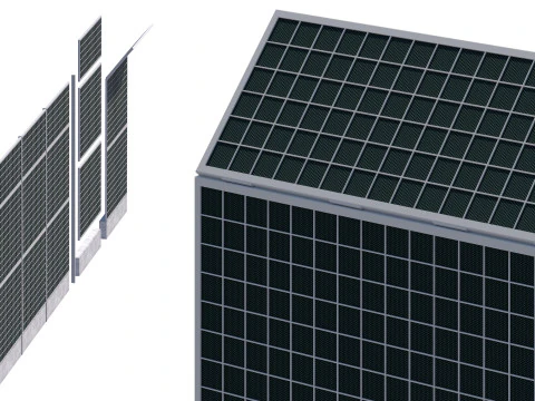 Automobile stradale Barriera di recinzione acustica fonoassorbente Modello di stampa 3D