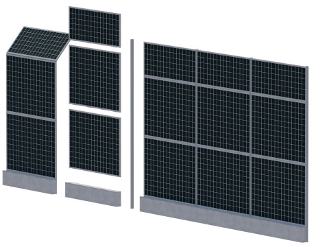 Road car Acoustic noise absorbing fence barrier 3D Baskı Modeli