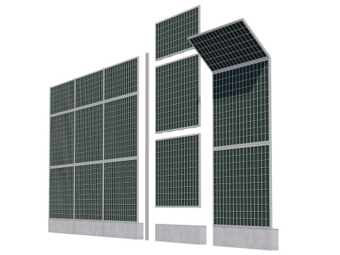 Road car Acoustic noise absorbing fence barrier 3D Baskı Modeli
