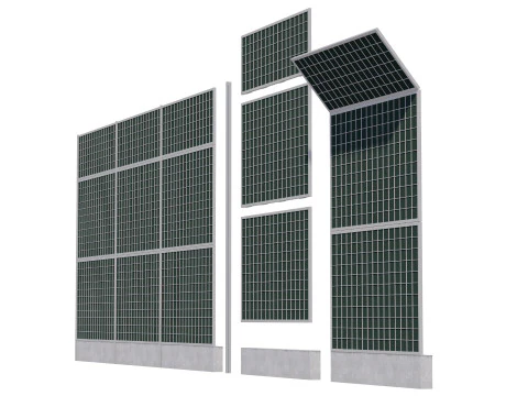 Automobile stradale Barriera di recinzione acustica fonoassorbente Modello di stampa 3D