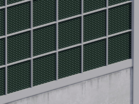 Road car Acoustic noise absorbing fence barrier 3D Baskı Modeli