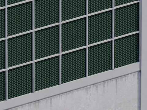 Automobile stradale Barriera di recinzione acustica fonoassorbente Modello di stampa 3D