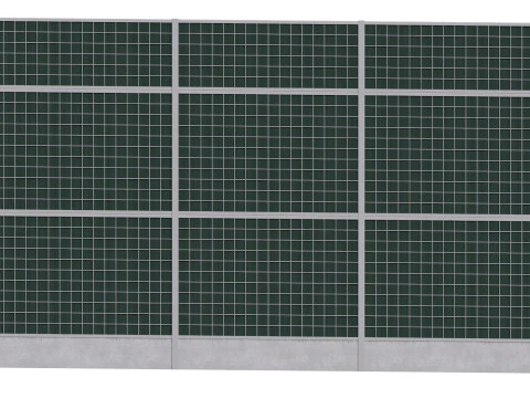 Automobile stradale Barriera di recinzione acustica fonoassorbente Modello di stampa 3D