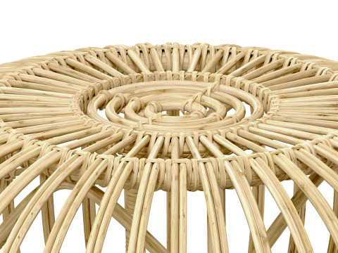 Pouf Beige rotin OTTOMAN de Sika Design 3D 프린트 모델