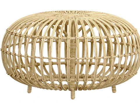 Pufe bege rotin OTTOMAN de Sika Design Modelo de Impressão 3D