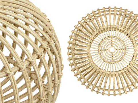 Pouf Beige rotin OTTOMAN de Sika Design 3D 프린트 모델