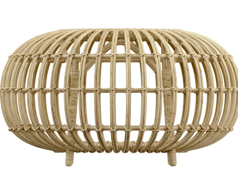 Pouf Beige rotin OTTOMAN de Sika Design 3D 프린트 모델