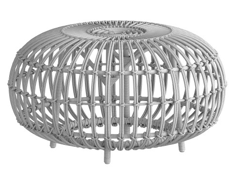 Pouf Beige rotin OTTOMAN de Sika Design 3D 프린트 모델