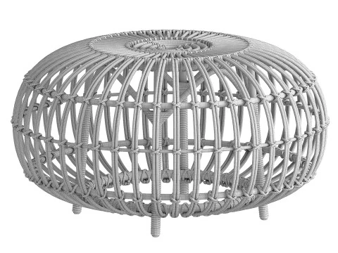 Pufe bege rotin OTTOMAN de Sika Design Modelo de Impressão 3D