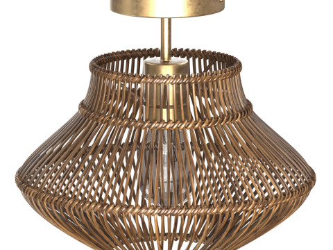 Dark Neher Rattan Semi Flush Mount 3Dプリントモデル