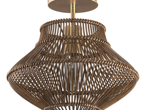 Dark Neher Rattan Semi Flush Mount 3Dプリントモデル