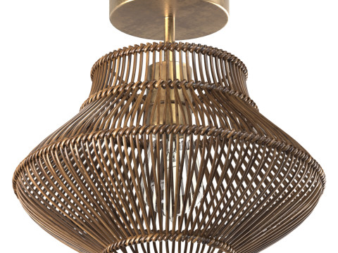 Dark Neher Rattan Semi Flush Mount 3Dプリントモデル