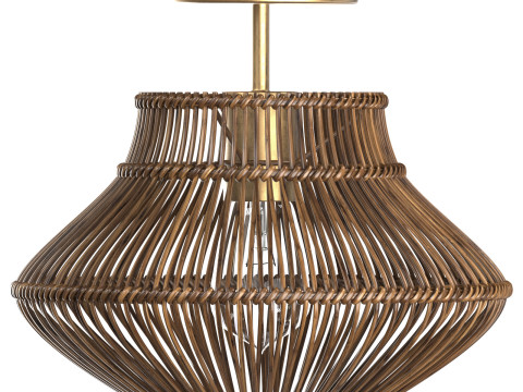 Dark Neher Rattan Semi Flush Mount 3Dプリントモデル