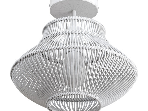 Dark Neher Rattan Semi Flush Mount 3Dプリントモデル
