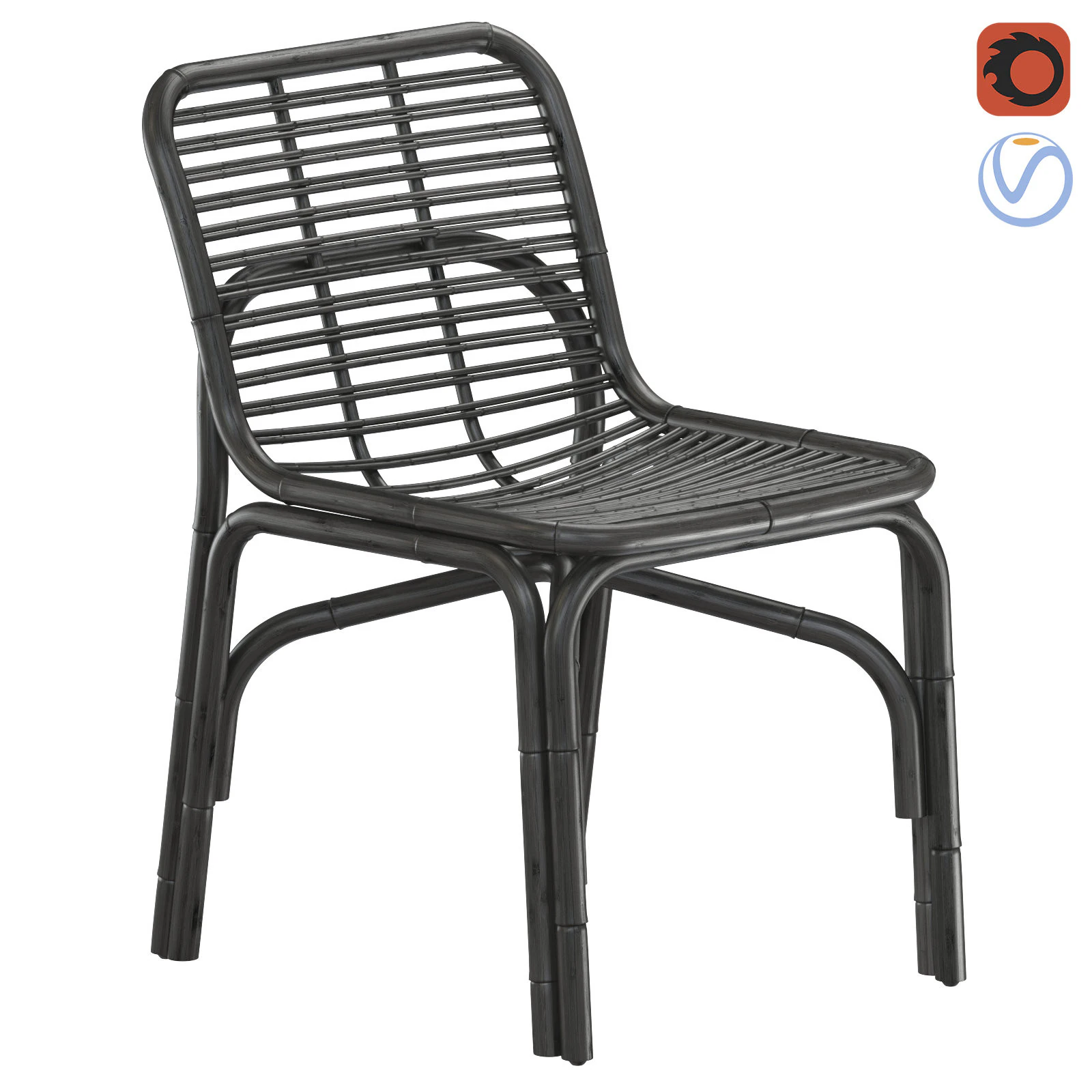 Крісло Black Peak INDOOR з ротанга Cane-line 3D Принт Модель .c4d .max .obj .3ds .fbx .stl .blend 