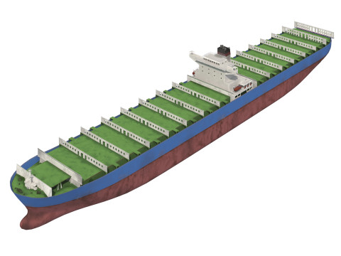 Cargo ship Low-poly AP 3D Модель