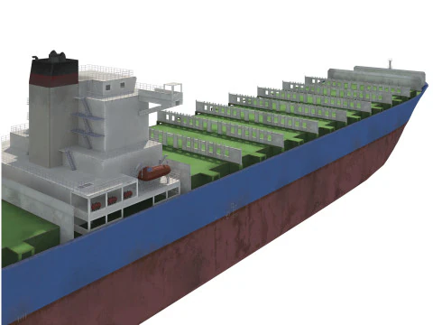 Nave mercantile AP a basso numero di poligoni Modello 3D