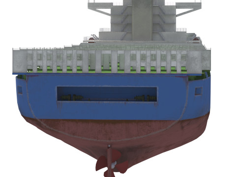 Cargo ship Low-poly AP 3D Модель