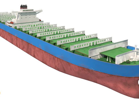 Nave mercantile AP a basso numero di poligoni Modello 3D