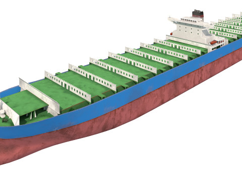 Cargo ship Low-poly AP 3D Модель