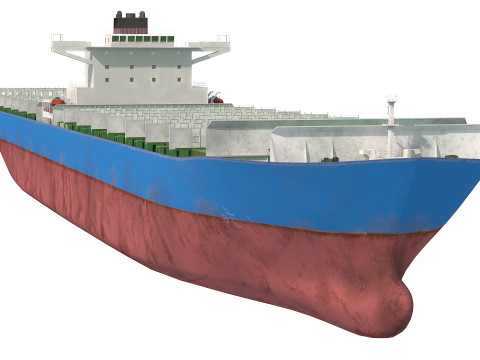 Cargo ship Low-poly AP 3D Модель