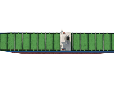 Cargo ship Low-poly AP 3D Модель