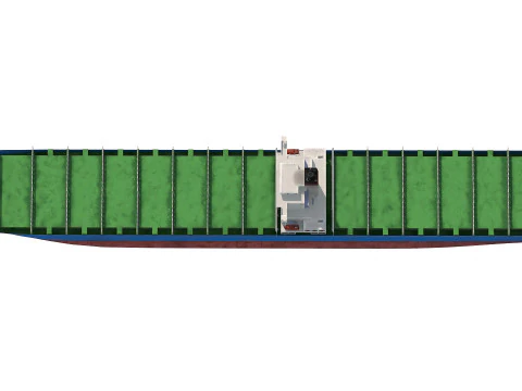 Nave mercantile AP a basso numero di poligoni Modello 3D