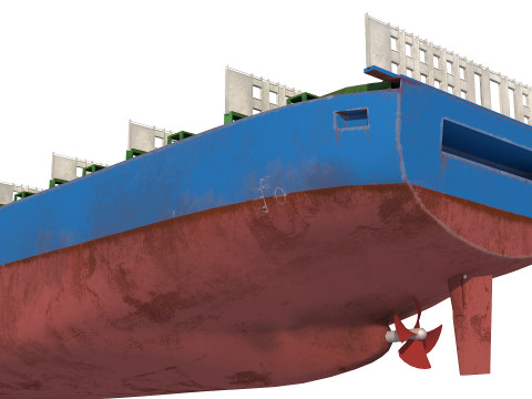 Cargo ship Low-poly AP 3D Модель