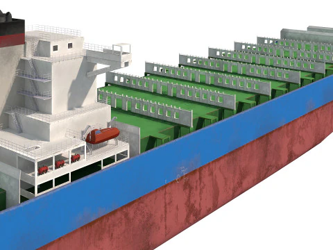 Nave mercantile AP a basso numero di poligoni Modello 3D