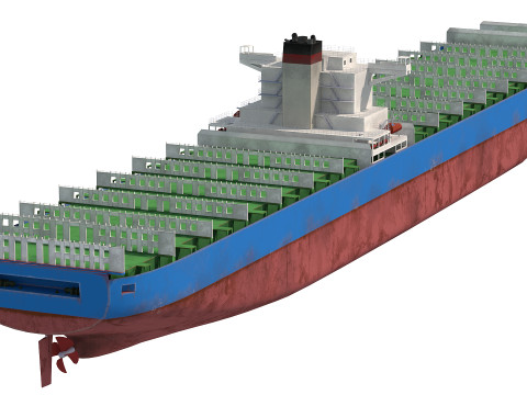 Cargo ship Low-poly AP 3D Модель
