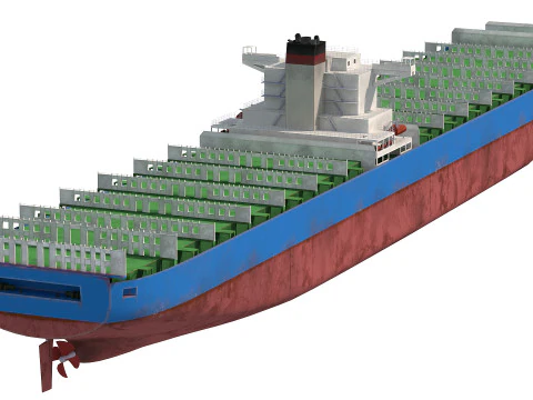 Nave mercantile AP a basso numero di poligoni Modello 3D