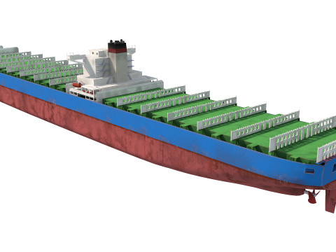Cargo ship Low-poly AP 3D Модель