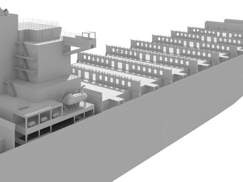 Nave mercantile AP a basso numero di poligoni Modello 3D